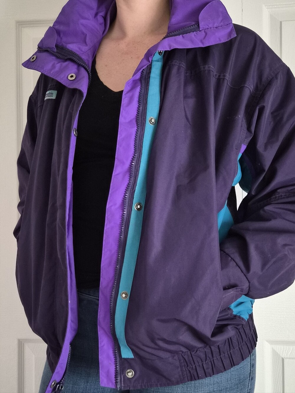 Vintage 90s Columbia Bugaboo Jacket Women’s L Purple Colorblock